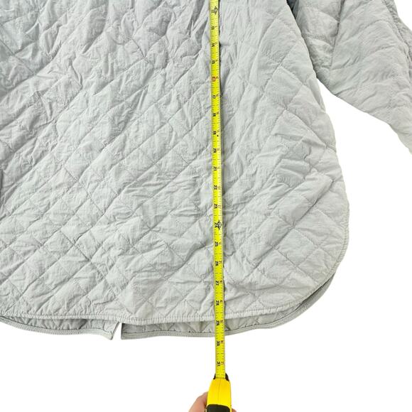 H&M oversized quilted Shacket shirt jacket in gray women’s size medium - Picture 9 of 10